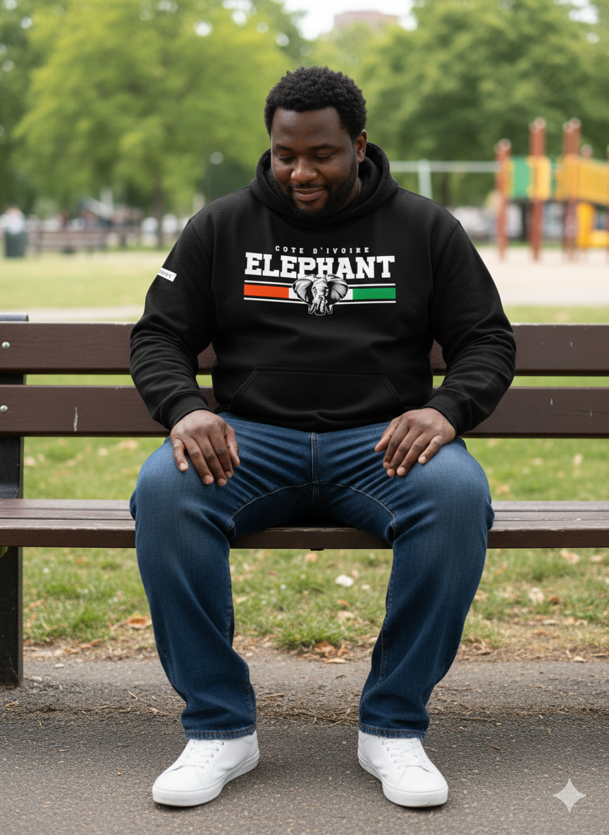 HOODIE ELEPHANT BANDE TRICOLORE