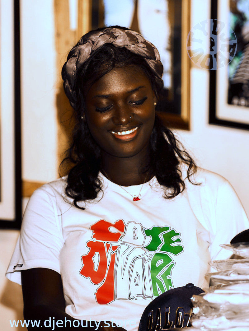 TSHIRT COTE D'IVOIRE TEXTE FORME CARTE