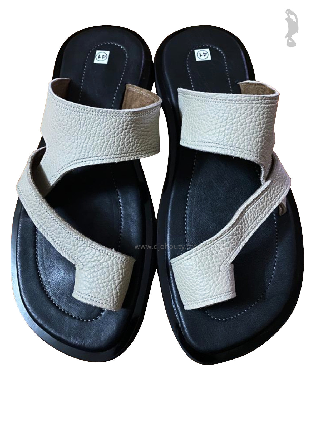 SANDALES EN CUIR BLANCHES FAITES MAIN