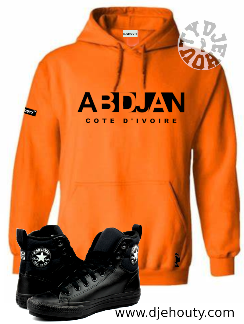 HOODIE ABIDJAN CARRES BLEU VERT