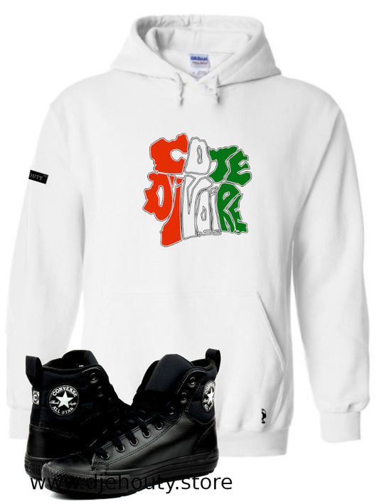 HOODIE COTE D'IVOIRE CARTE FORME TEXTE