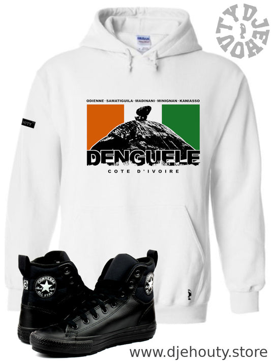 HOODIE MONT DENGUELE REGION ORANGE BLANC VERT