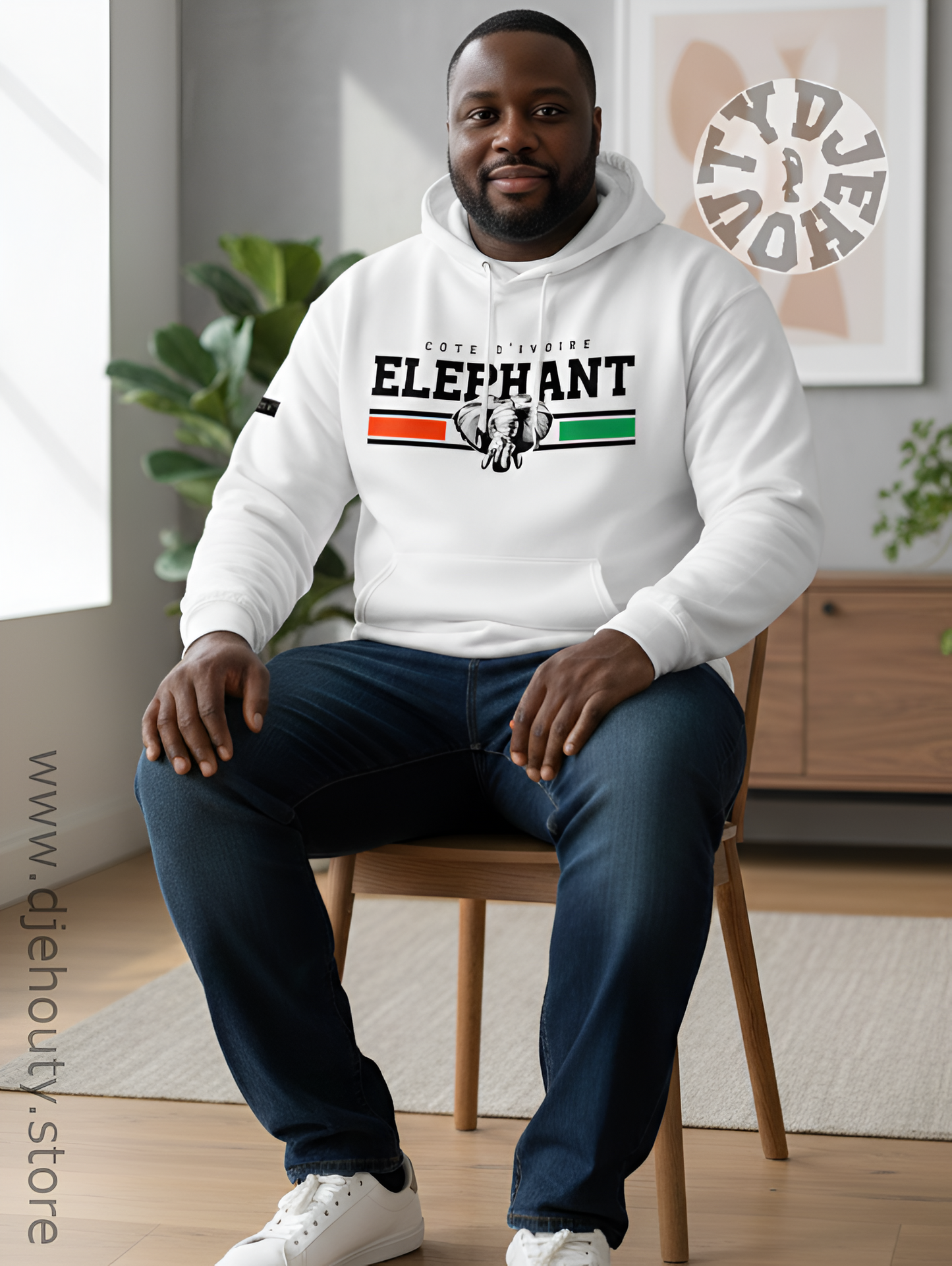 HOODIE ELEPHANT BANDE TRICOLORE