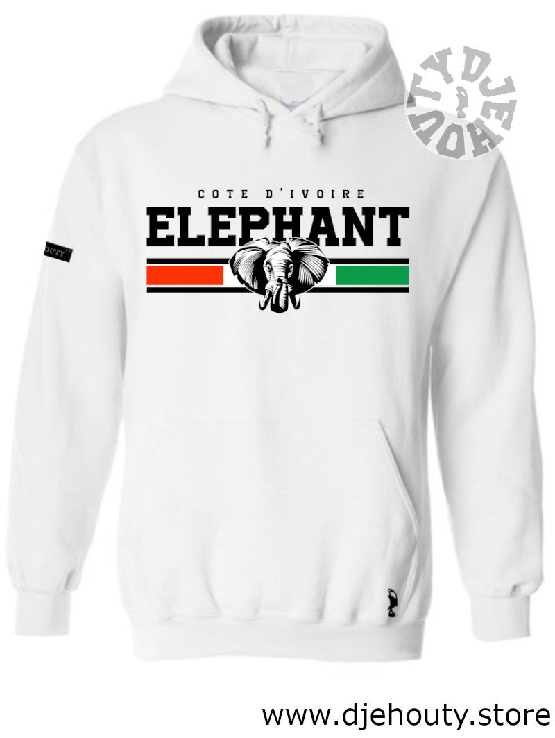 HOODIE ELEPHANT BANDE TRICOLORE