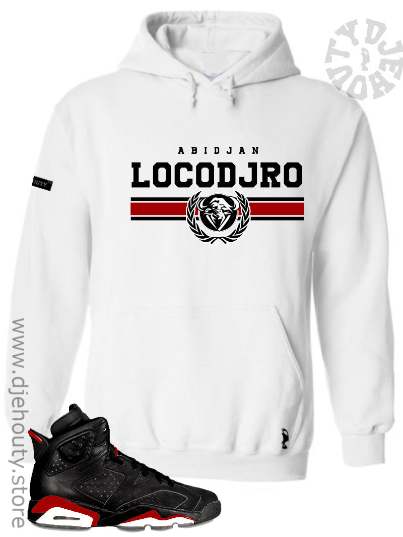 HOODIE LOCODJRO BUFFLE BANDE ROUGE