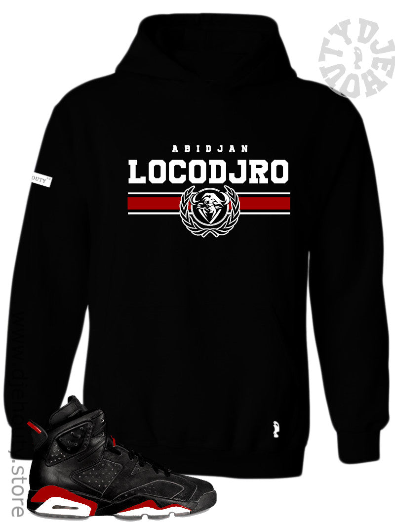 HOODIE LOCODJRO BUFFLE BANDE ROUGE