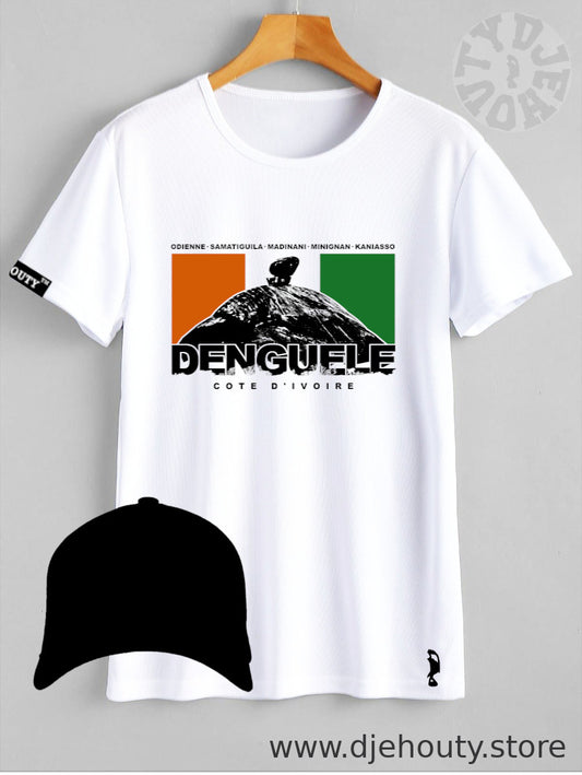 TSHIRT MONT DENGUELE REGION ORANGE BLANC VERT