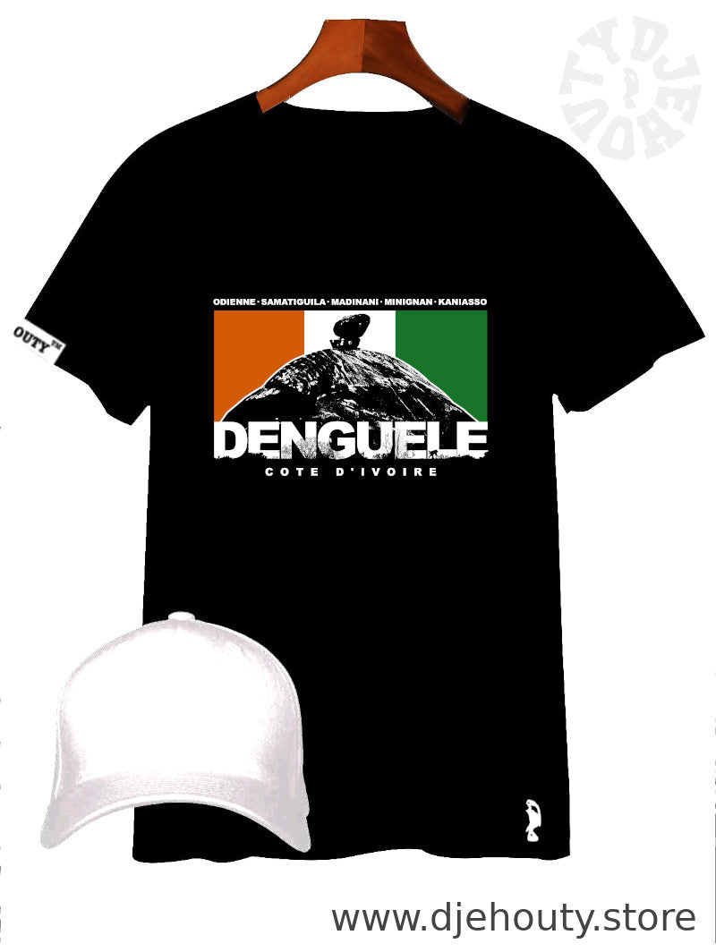 TSHIRT MONT DENGUELE REGION ORANGE BLANC VERT