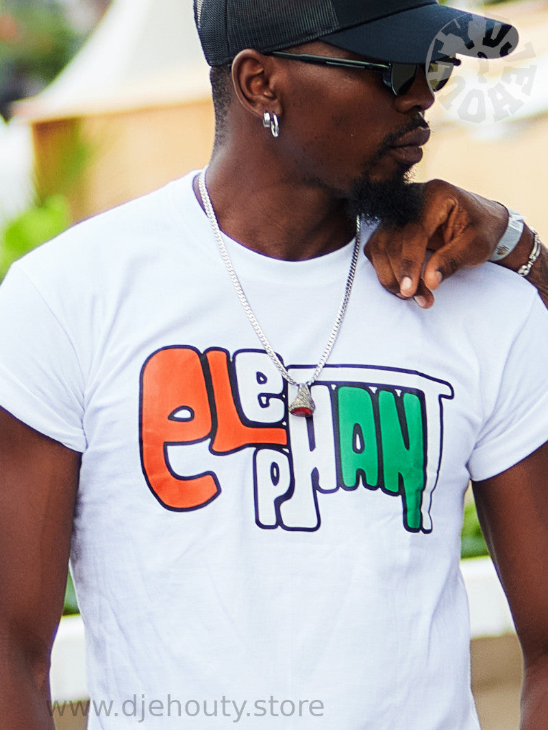 TSHIRT ELEPHANT TEXTE