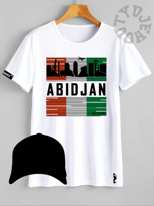 TSHIRT ABIDJAN BUILDINGS LIGNES