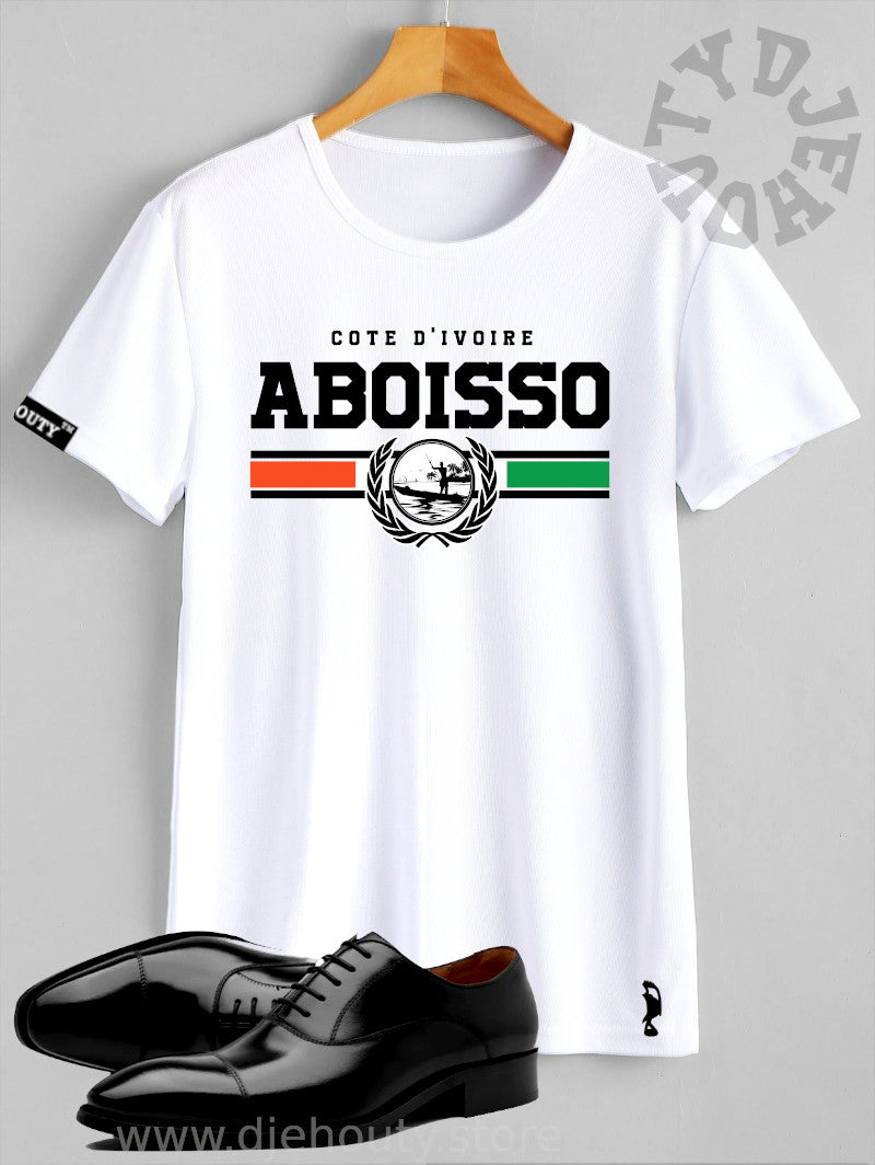 TSHIRT ABOISSO BANDE TRICOLORE