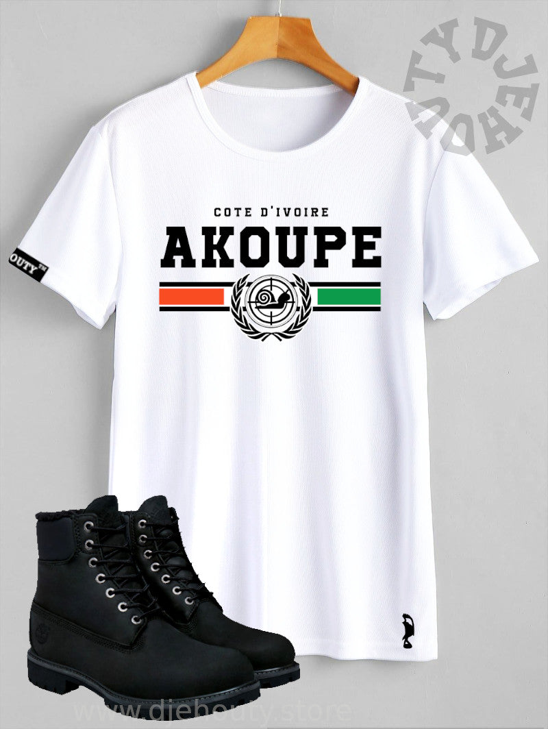 TSHIRT AKOUPE BANDE TRICOLORE