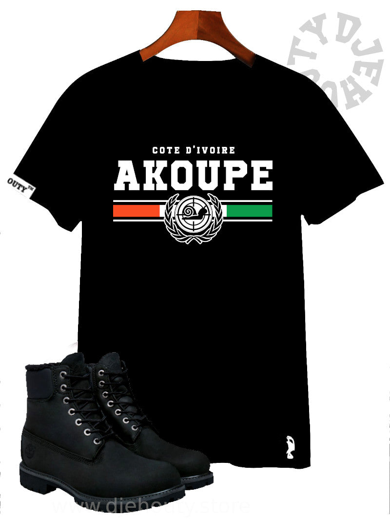 TSHIRT AKOUPE BANDE TRICOLORE