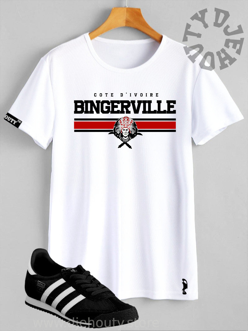 TSHIRT BINGERVILLE BANDE ROUGE