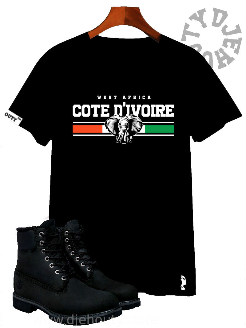 TSHIRT COTE D'IVOIRE BANDE TRICOLORE