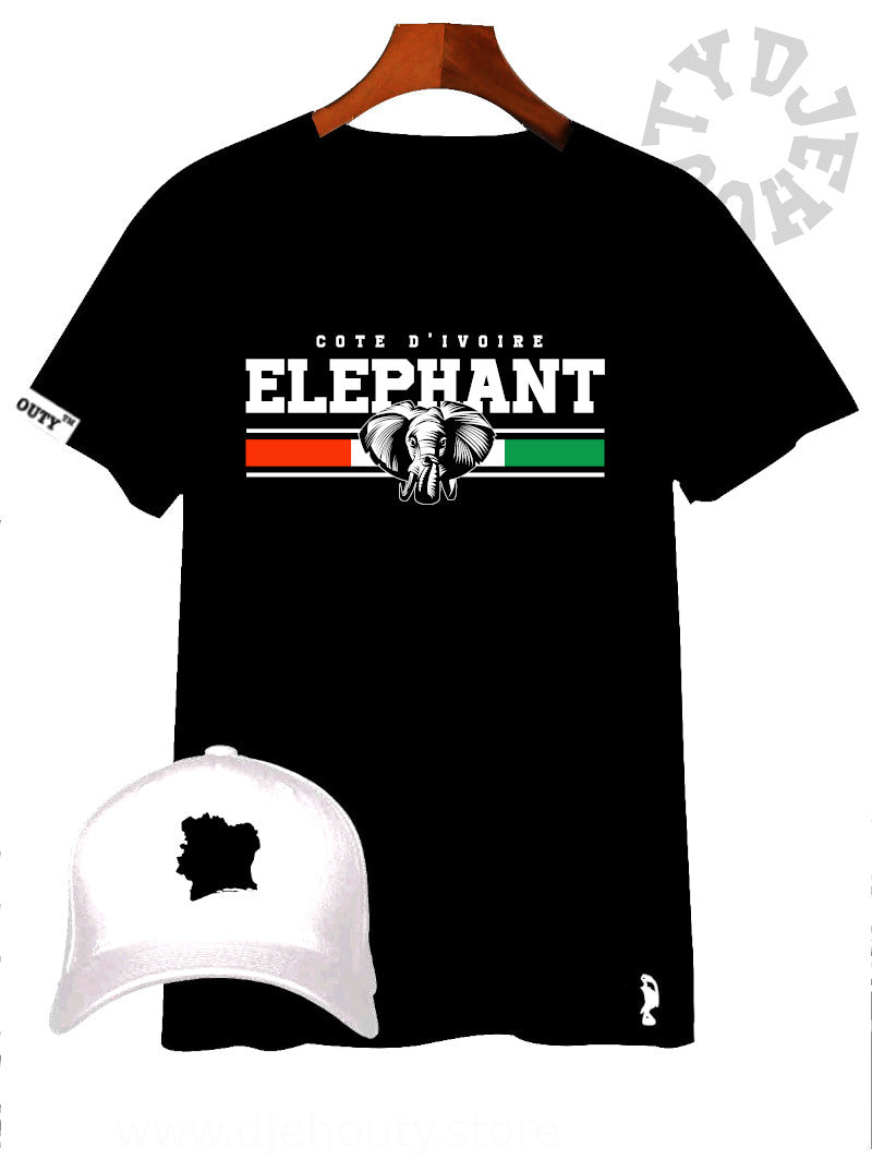 TSHIRT ELEPHANT BANDE TRICOLORE
