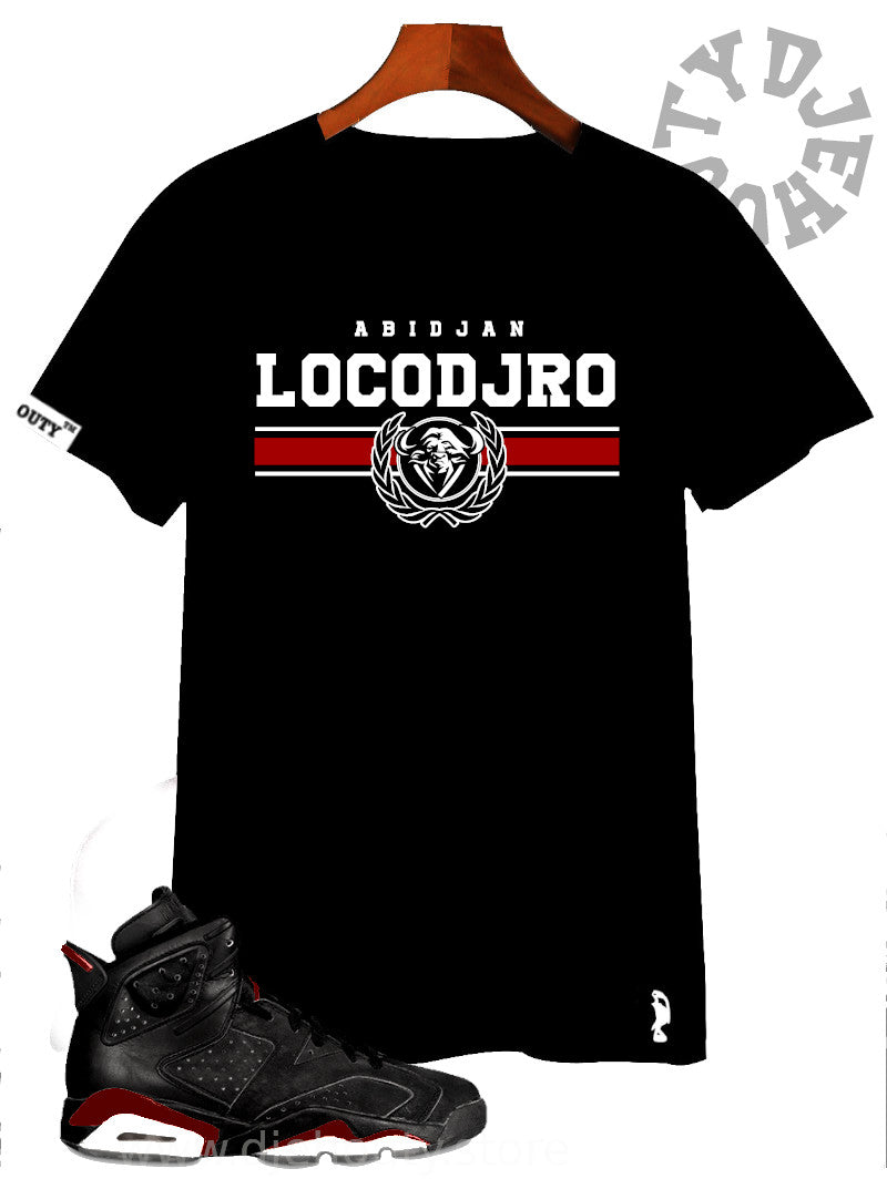 TSHIRT LOCODJRO BUFFLE BANDE ROUGE