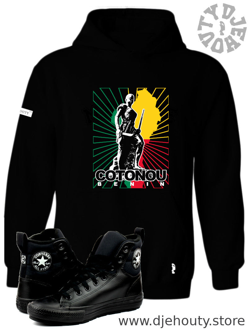 HOODIE AMAZONE BENIN DRAPEAU