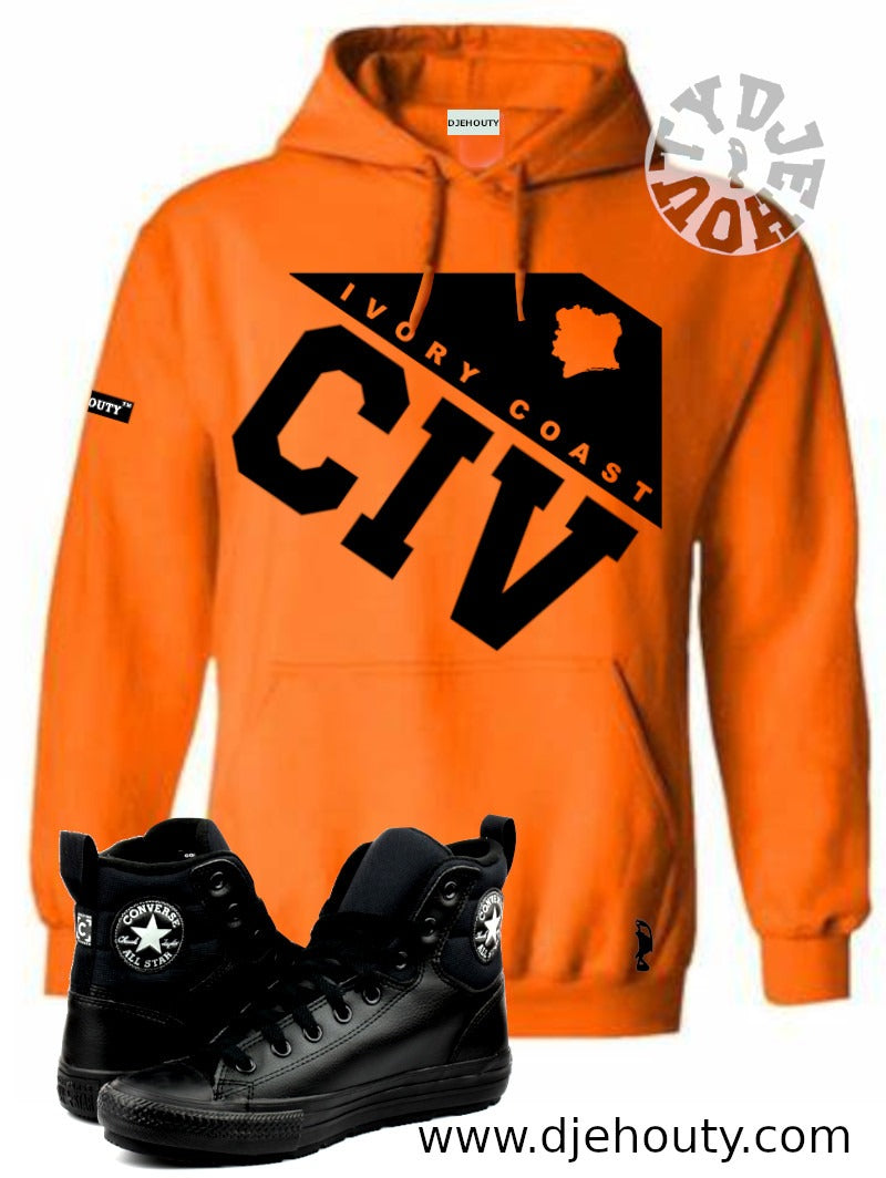 HOODIE CIV  TRIANGLE ORANGE