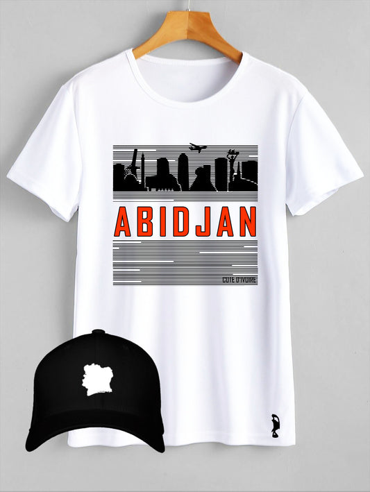 TSHIRT ABIDJAN BUILDINGS LIGNES