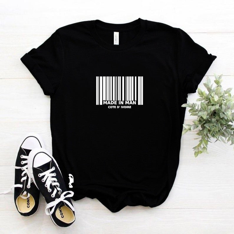 TSHIRT CODE BARRE MAN