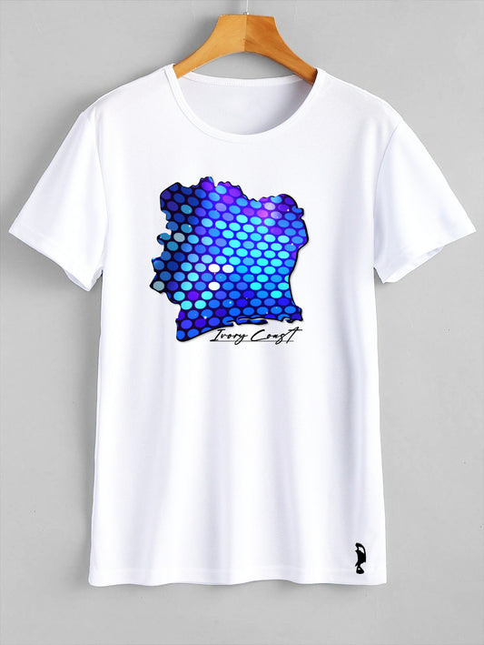 TSHIRT CARTE COTE D'IVOIRE DOTS