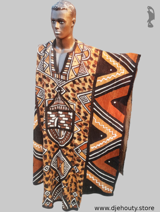 TUNIQUE BOUBOU BOGOLAN TRADITIONNEL MALI MOTIF CASE