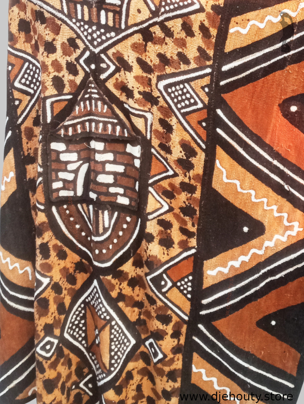 TUNIQUE BOUBOU BOGOLAN TRADITIONNEL MALI MOTIF CASE